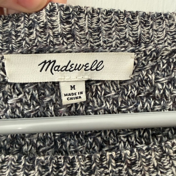 Madewell Gray Textured Sweater with Zipper Details - Picture 2 of 8